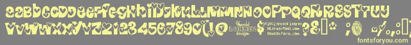 HEARRG   Font – Yellow Fonts on Gray Background