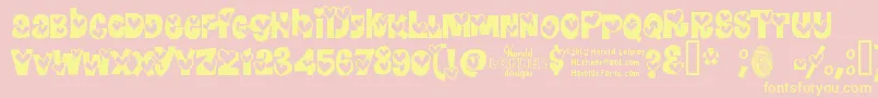 HEARRG   Font – Yellow Fonts on Pink Background