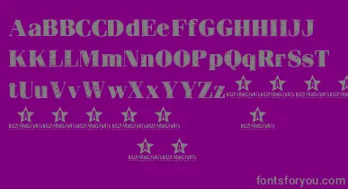 HEART    font – Gray Fonts On Purple Background