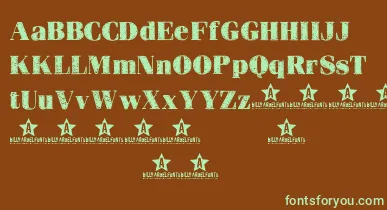 HEART    font – Green Fonts On Brown Background