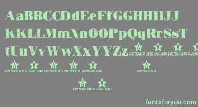 HEART    font – Green Fonts On Gray Background