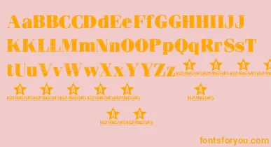 HEART    font – Orange Fonts On Pink Background