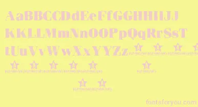 HEART    font – Pink Fonts On Yellow Background