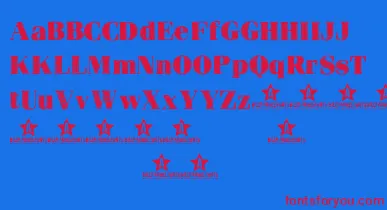 HEART    font – Red Fonts On Blue Background