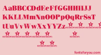 HEART    font – Red Fonts On Pink Background