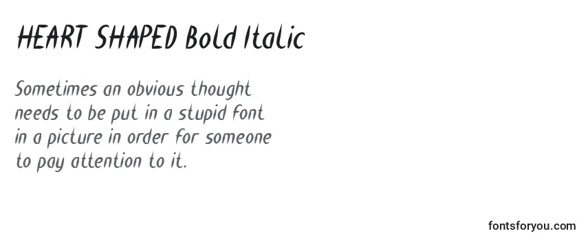 フォントHEART SHAPED Bold Italic