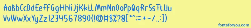 More about HEART SHAPED Bold Font HEART SHAPED Bold Font – Blue Fonts on Yellow Background