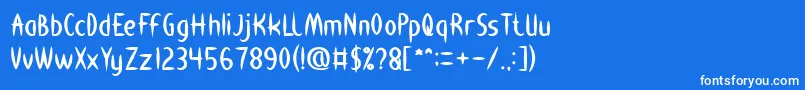HEART SHAPED Bold Font – White Fonts on Blue Background