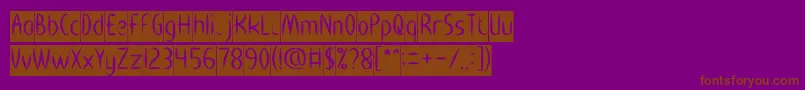 HEART SHAPED Inverse Font – Brown Fonts on Purple Background