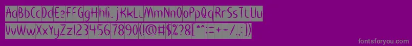 HEART SHAPED Inverse Font – Gray Fonts on Purple Background