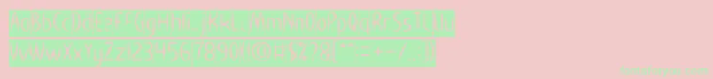 HEART SHAPED Inverse Font – Green Fonts on Pink Background