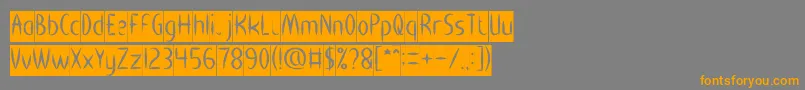 Police HEART SHAPED Inverse – polices orange sur fond gris
