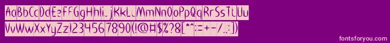 HEART SHAPED Inverse Font – Pink Fonts on Purple Background
