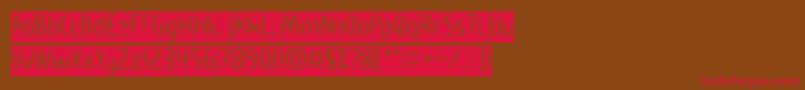 Police HEART SHAPED Inverse – polices rouges sur fond brun