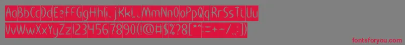 Police HEART SHAPED Inverse – polices rouges sur fond gris