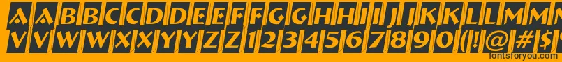 ABremencm3D Font – Black Fonts on Orange Background