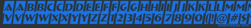 ABremencm3D Font – Blue Fonts on Black Background