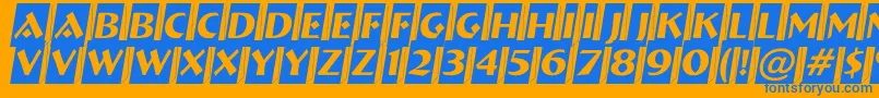 ABremencm3D Font – Blue Fonts on Orange Background