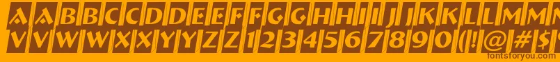 ABremencm3D Font – Brown Fonts on Orange Background