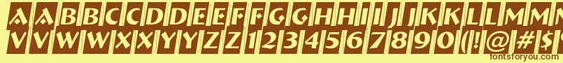 ABremencm3D Font – Brown Fonts on Yellow Background