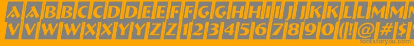 ABremencm3D Font – Gray Fonts on Orange Background