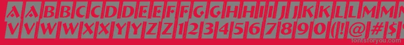 ABremencm3D Font – Gray Fonts on Red Background