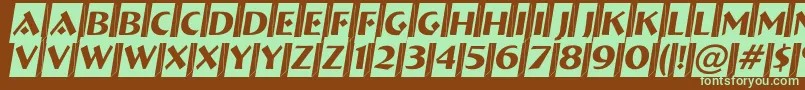 ABremencm3D Font – Green Fonts on Brown Background