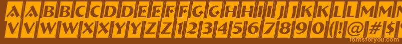 ABremencm3D Font – Orange Fonts on Brown Background