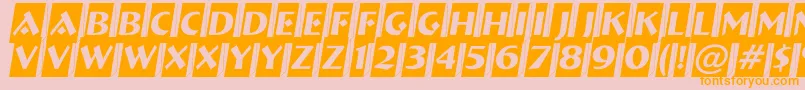 ABremencm3D Font – Orange Fonts on Pink Background
