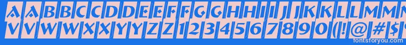 ABremencm3D Font – Pink Fonts on Blue Background