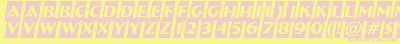 ABremencm3D Font – Pink Fonts on Yellow Background