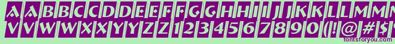 ABremencm3D Font – Purple Fonts on Green Background