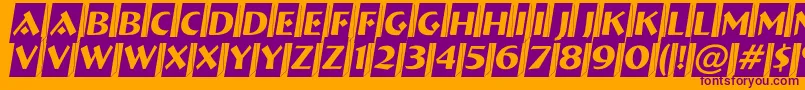 ABremencm3D Font – Purple Fonts on Orange Background