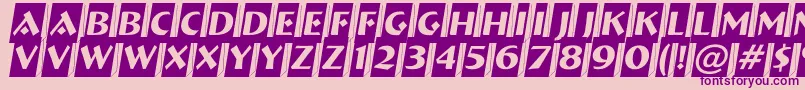 ABremencm3D-Schriftart – Violette Schriften auf rosa Hintergrund