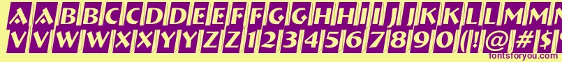 ABremencm3D Font – Purple Fonts on Yellow Background