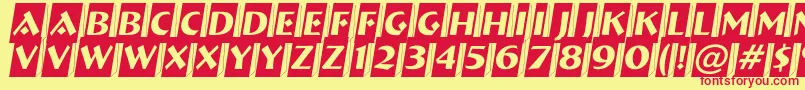 ABremencm3D Font – Red Fonts on Yellow Background