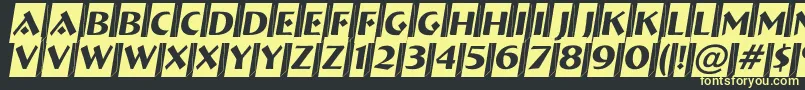 ABremencm3D Font – Yellow Fonts on Black Background