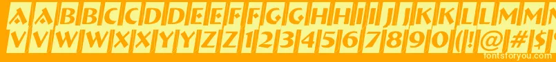 ABremencm3D Font – Yellow Fonts on Orange Background