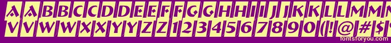 ABremencm3D Font – Yellow Fonts on Purple Background