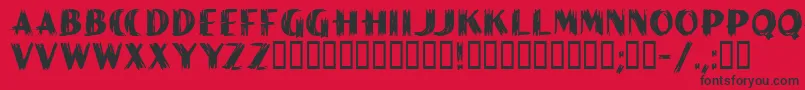 PaintPeelMfInitials Font – Black Fonts on Red Background