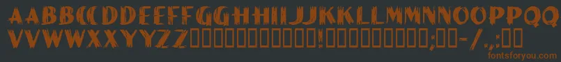 PaintPeelMfInitials Font – Brown Fonts on Black Background