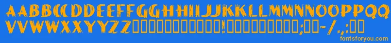 fuente PaintPeelMfInitials – Fuentes Naranjas Sobre Fondo Azul