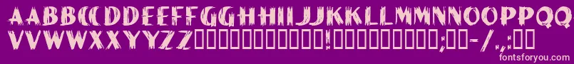 PaintPeelMfInitials Font – Pink Fonts on Purple Background