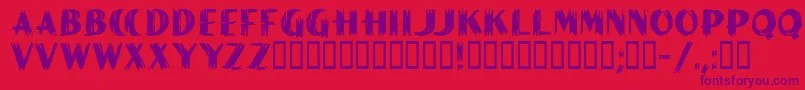 PaintPeelMfInitials Font – Purple Fonts on Red Background