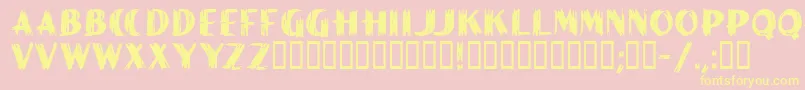 PaintPeelMfInitials Font – Yellow Fonts on Pink Background