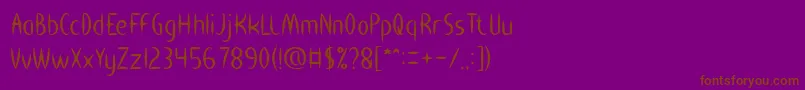 Шрифт HEART SHAPED – коричневые шрифты на фиолетовом фоне