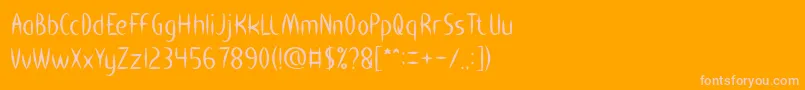 HEART SHAPED Font – Pink Fonts on Orange Background