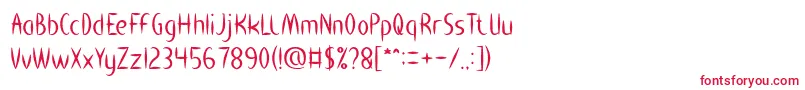 HEART SHAPED Font – Red Fonts on White Background