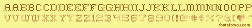 heart sweet heart-fontti – ruskeat fontit keltaisella taustalla