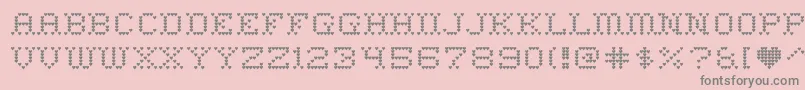 heart sweet heart Font – Gray Fonts on Pink Background